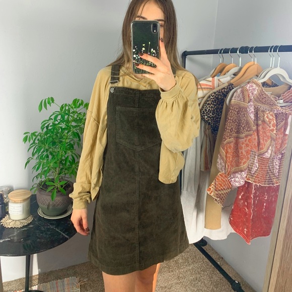 Altar’d State //  dark brown corduroy dress - Picture 2 of 10